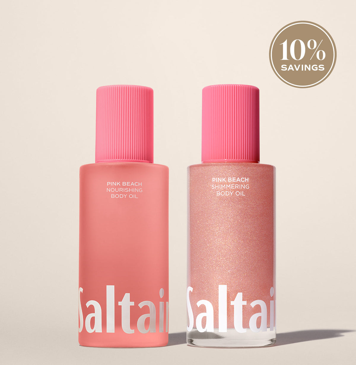 Pink Beach Shimmer + Glow Body Oil Duo
